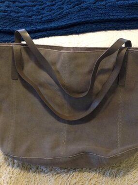 Anna Field European Designer Grey Suede Tote Bag/Purse Chic Y2K Quiet Lux Boho